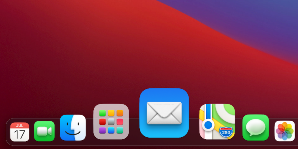 MacOS Big Sur dock when being animated