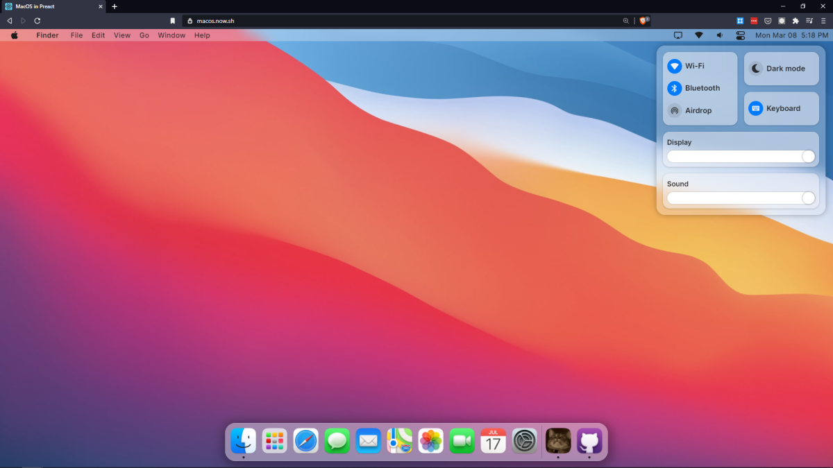 MacOS Web screenshot